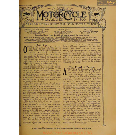 The Motor Cycle 1917 11 November 15 Vol19 N0764 Coal Gas