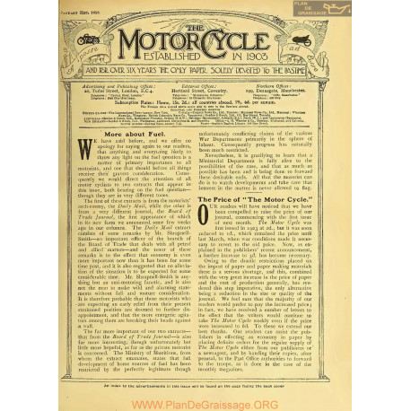 The Motor Cycle 1918 01 January 31 Vol20 N0775 More About Fuel