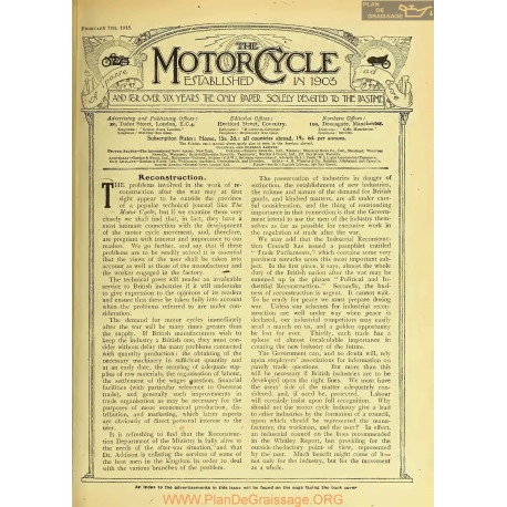 The Motor Cycle 1918 02 February 07 Vol20 N0776 Reconstruction