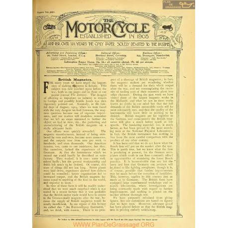 The Motor Cycle 1918 03 March 07 Vol20 N0780 British Magnetos