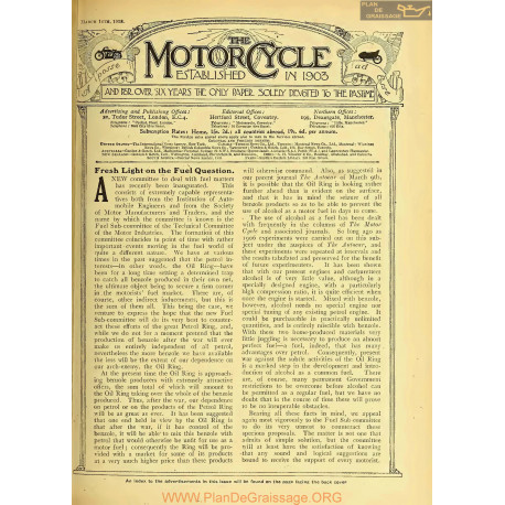 The Motor Cycle 1918 03 March 14 Vol20 N0781 Fresh Light On The Fuel Question