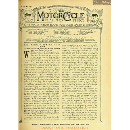 The Motor Cycle 1918 03 March 21 Vol20 N0782 Joint Research And The Motor Cycle