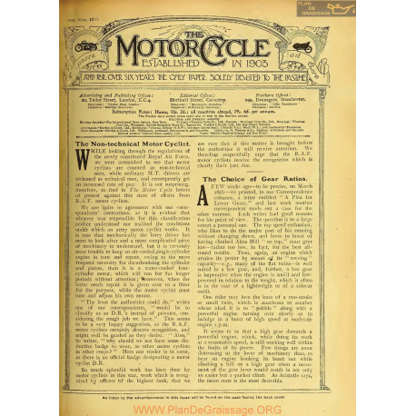 The Motor Cycle 1918 04 April 23 Vol20 N0787 The Non Technical Motor Cyclist