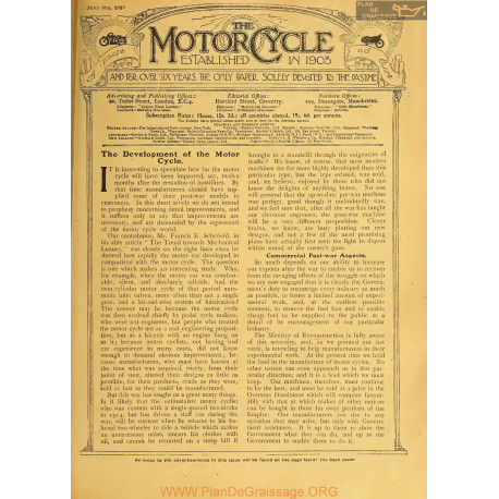 The Motor Cycle 1918 06 June 06 Vol20 N0793 The Development Of The Motor Cycle