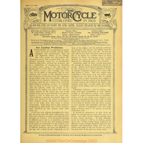 The Motor Cycle 1918 06 June 13 Vol20 N0794 Air Cooling Problems