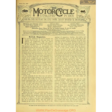 The Motor Cycle 1918 06 June 20 Vol20 N0795 British Magnetos