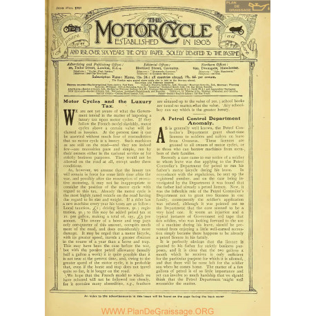The Motor Cycle 1918 06 June 27 Vol20 N0796 Motor Cycles And The Luxury Tax