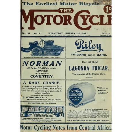 The Motor Cycle 1907 01 January 02 Vol05 N0197 Our Fifth Year