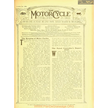 The Motor Cycle 1918 10 October 03 Vol21 N0810 The Keeping Of Motor Cycles