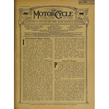 The Motor Cycle 1919 01 January 16 Vol22 N0825 Government Motor Cycles