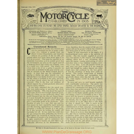 The Motor Cycle 1919 02 February 13 Vol22 N0829 Unrationed Benzole