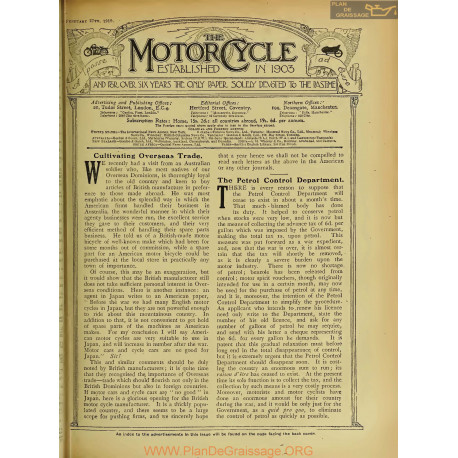 The Motor Cycle 1919 02 February 27 Vol22 N0831 Cultivating Overseas Trade