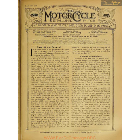 The Motor Cycle 1919 03 March 20 Vol22 N0834 Cast Off The Fetters