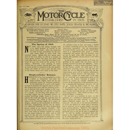 The Motor Cycle 1919 04 April 03 Vol22 N0836 The Spring Of 1919