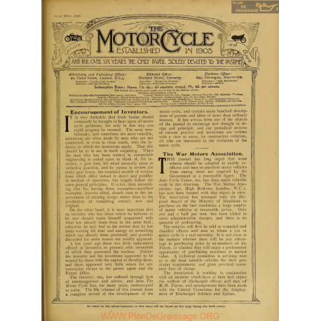 The Motor Cycle 1919 06 June 19 Vol22 N0847 Encouragement Of Inventors