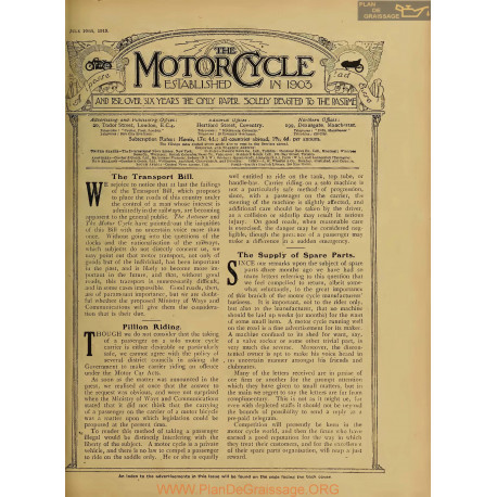 The Motor Cycle 1919 07 July 10 Vol23 N0850 The Transport Bill