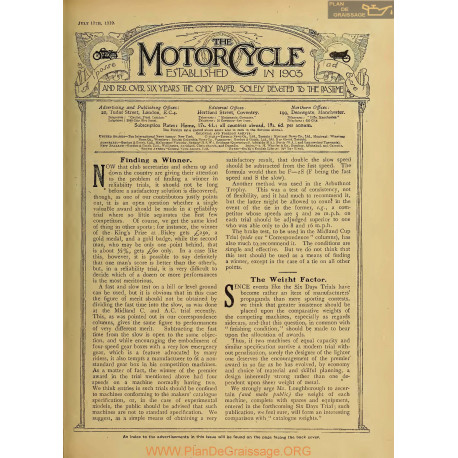 The Motor Cycle 1919 07 July 17 Vol23 N0851 Finding A Winner