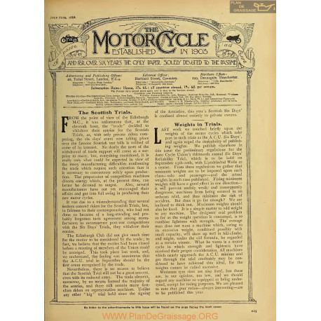 The Motor Cycle 1919 07 July 24 Vol23 N0852 The Scottish Trials