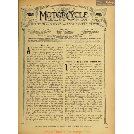 The Motor Cycle 1919 07 July 31 Vol23 N0853 Tariffs