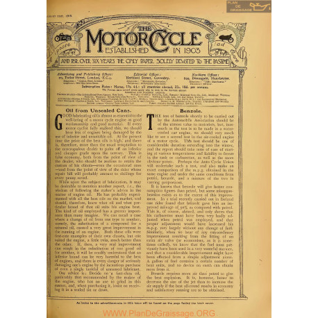 The Motor Cycle 1919 08 August 21 Vol23 N0856 Oil From Unscealed Cans