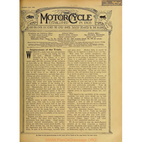 The Motor Cycle 1919 09 September 25 Vol23 N0861 Impressions Of The Trials