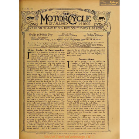 The Motor Cycle 1919 10 October 09 Vol23 N0863 Motor Cycles In Emergencies