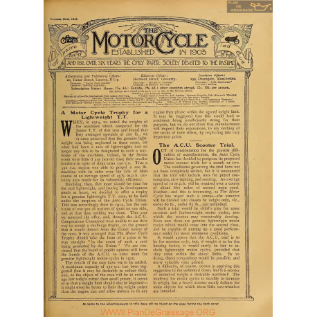 The Motor Cycle 1919 10 October 30 Vol23 N0866 A Motor Cycle Trophy For A Ligh Weight Tt