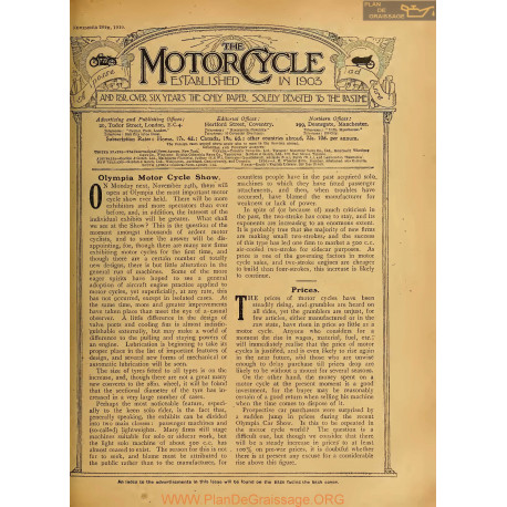 The Motor Cycle 1919 11 November 20 Vol23 N0869 Olympia Motor Cycle Show