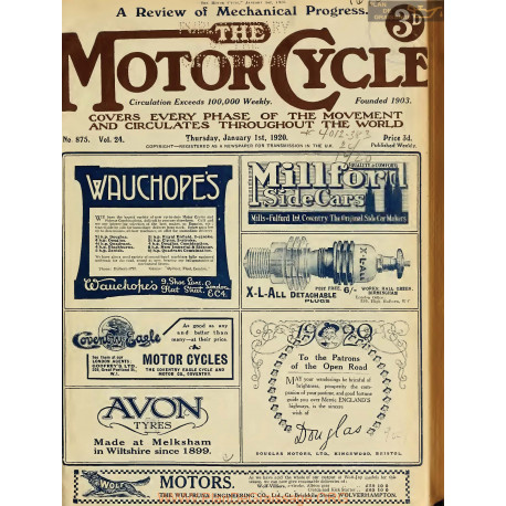 The Motor Cycle 1920 01 January 01 Vol24 N0875 The Old Year And The New