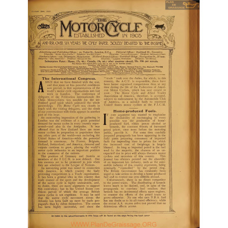 The Motor Cycle 1920 01 January 29 Vol24 N0879 The International Congress