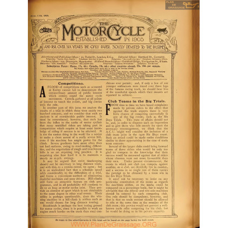The Motor Cycle 1920 04 April 15 Vol24 N0890 Competitions