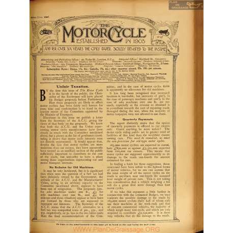 The Motor Cycle 1920 04 April 22 Vol24 N0891 Unfair Taxation