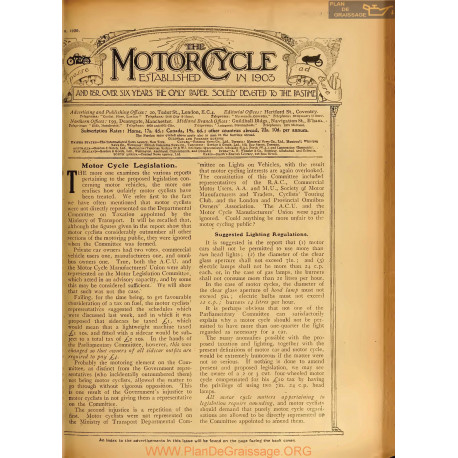 The Motor Cycle 1920 05 May 06 Vol24 N0893 Motor Cycle Legislation