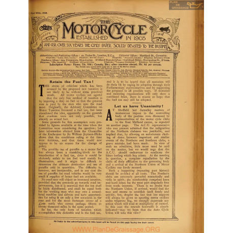 The Motor Cycle 1920 05 May 20 Vol24 N0895 Retain The Fuel Tax