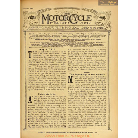 The Motor Cycle 1920 06 June 17 Vol24 N0899 Why A Tt