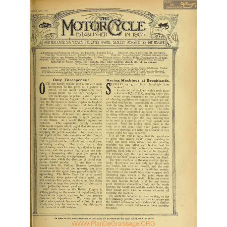 The Motor Cycle 1920 10 October 14 Vol25 N0916 Only Threepence