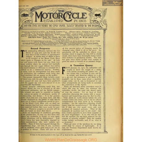 The Motor Cycle 1920 11 November 11 Vol25 N0920 Sound Progress