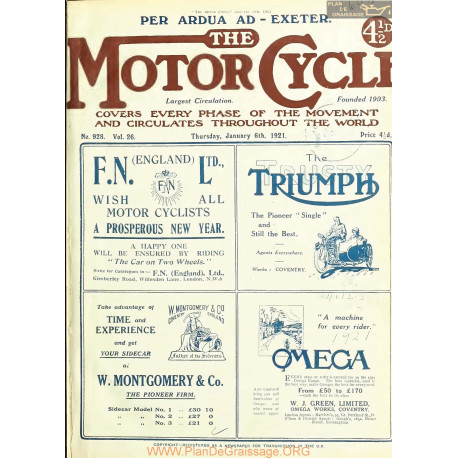 The Motor Cycle 1921 01 January 06 Vol26 N0928 The Acu And The Cycle Car