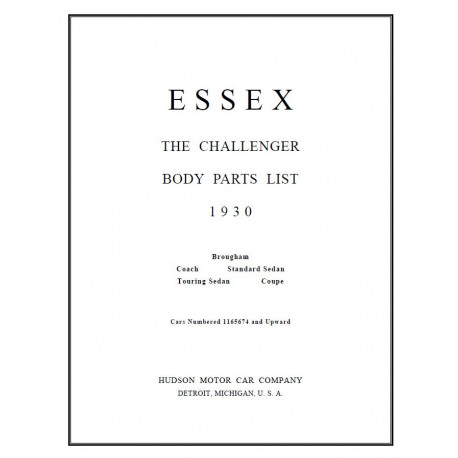 Essex 1930 Body Part Slist