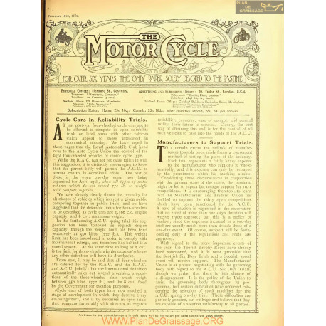 The Motor Cycle 1921 02 February 10 Vol26 N0933 Cycle Cars In Reliability Trials