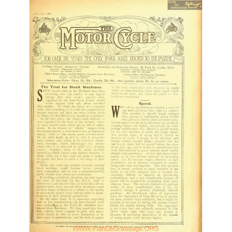 The Motor Cycle 1921 04 April 21 Vol26 N0943 The Trial For Stock Machines