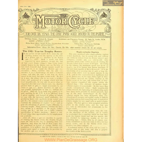 The Motor Cycle 1921 06 June 23 Vol26 N0952 The 1921 Tourist Trophy Races