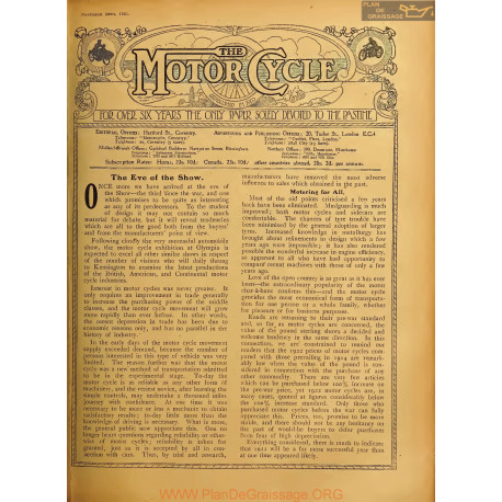 The Motor Cycle 1921 11 November 24 Vol27 N0974 The Eve Of The Show