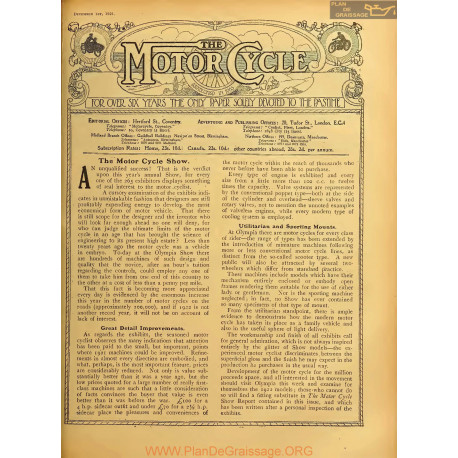 The Motor Cycle 1921 12 December 01 Vol27 N0975 The Motor Cycle Show