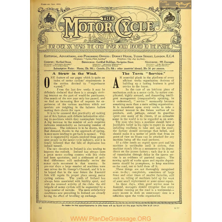 The Motor Cycle 1922 02 February 02 Vol28 N0984 A Straw In The Wind