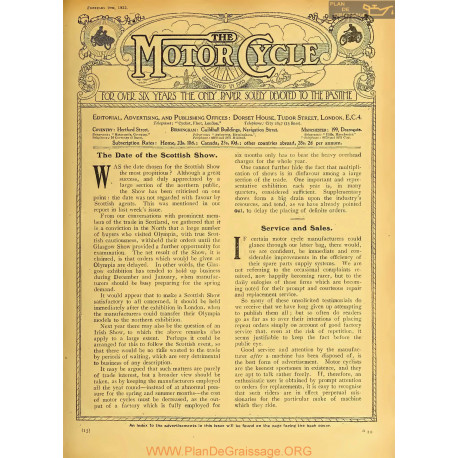 The Motor Cycle 1922 02 February 09 Vol28 N0985 The Date Of The Scottish Show