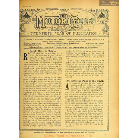 The Motor Cycle 1922 04 April 06 Vol28 N0993 Freak Hills In Trials