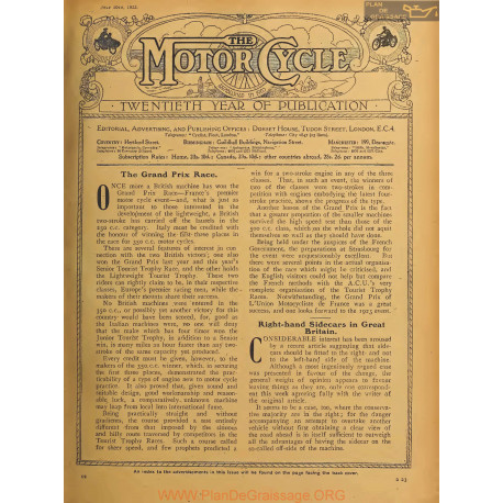 The Motor Cycle 1922 07 July 20 Vol29 N1008 The Grand Prix Race