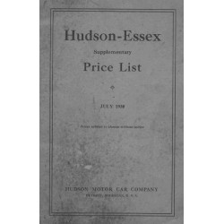 Essex 1930 Sup Price List July