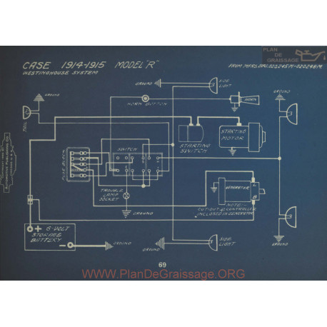 Case R Schema Electrique 1914 1915 Westinghouse